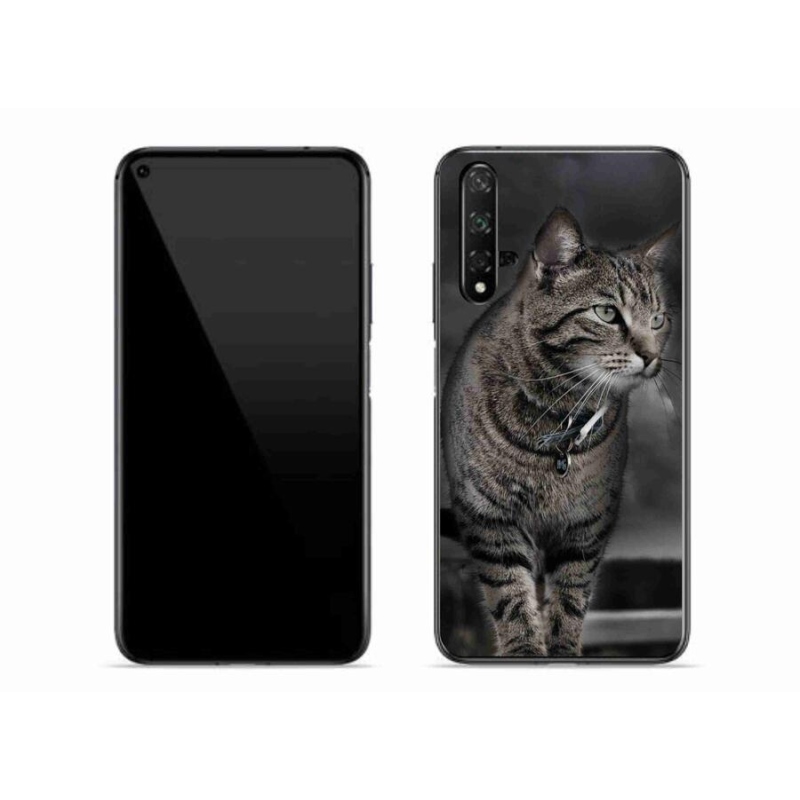Gelový kryt mmCase na mobil Huawei Nova 5T - kočka