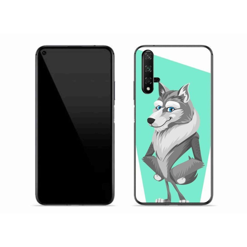 Gelový kryt mmCase na mobil Huawei Nova 5T - kreslený vlk