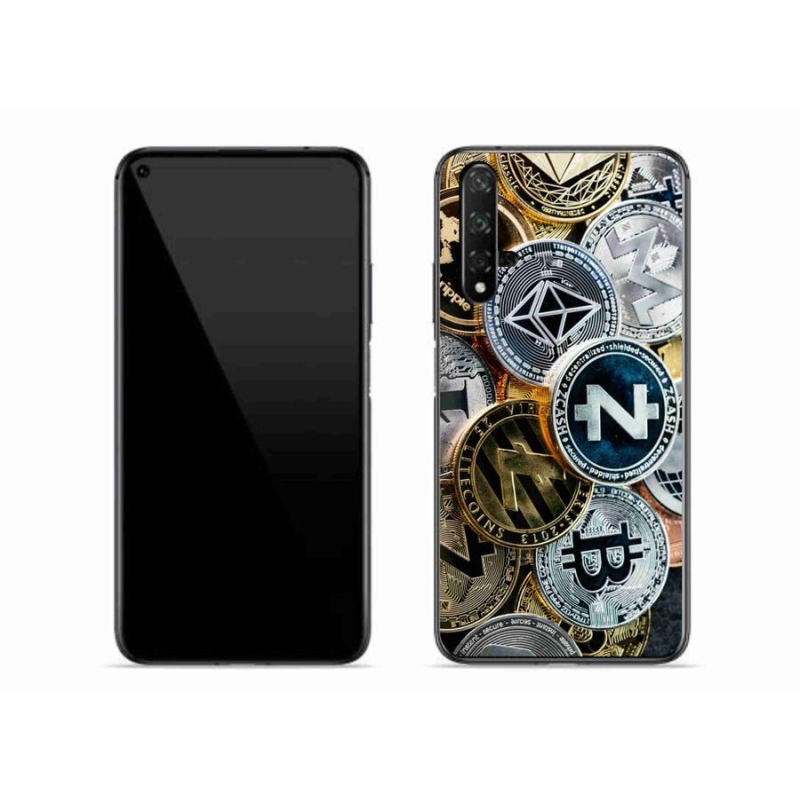 Gelový kryt mmCase na mobil Huawei Nova 5T - kryptoměny
