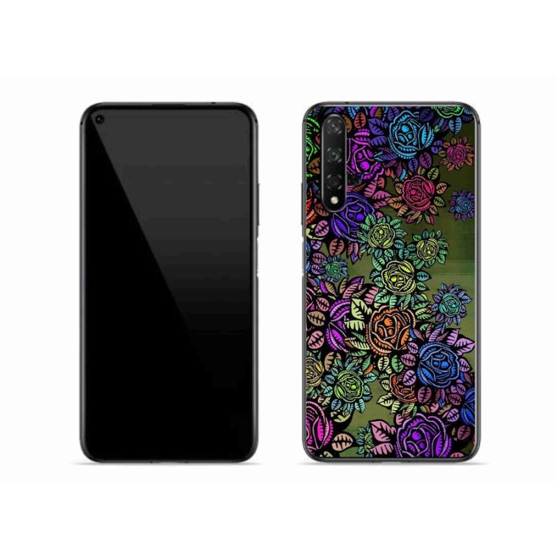 Gelový kryt mmCase na mobil Huawei Nova 5T - květiny 6