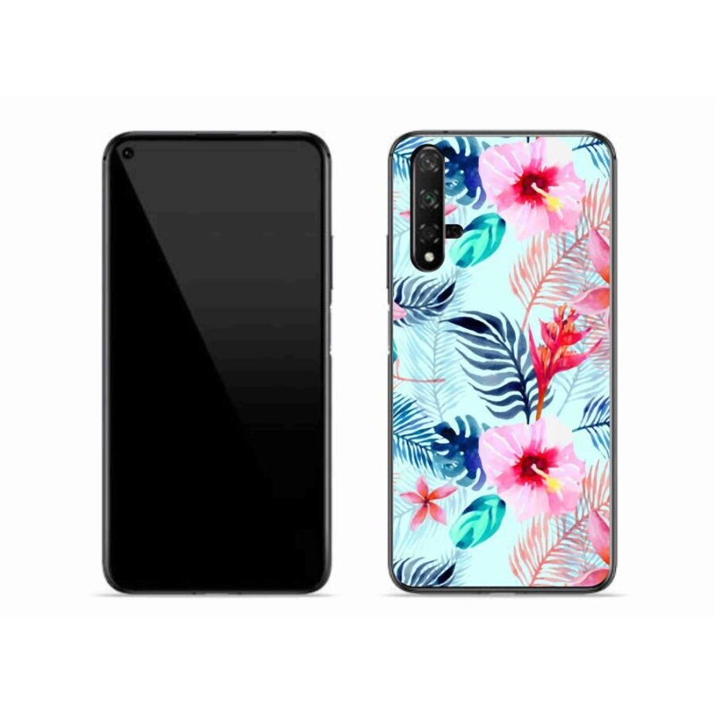 Gelový kryt mmCase na mobil Huawei Nova 5T - květiny