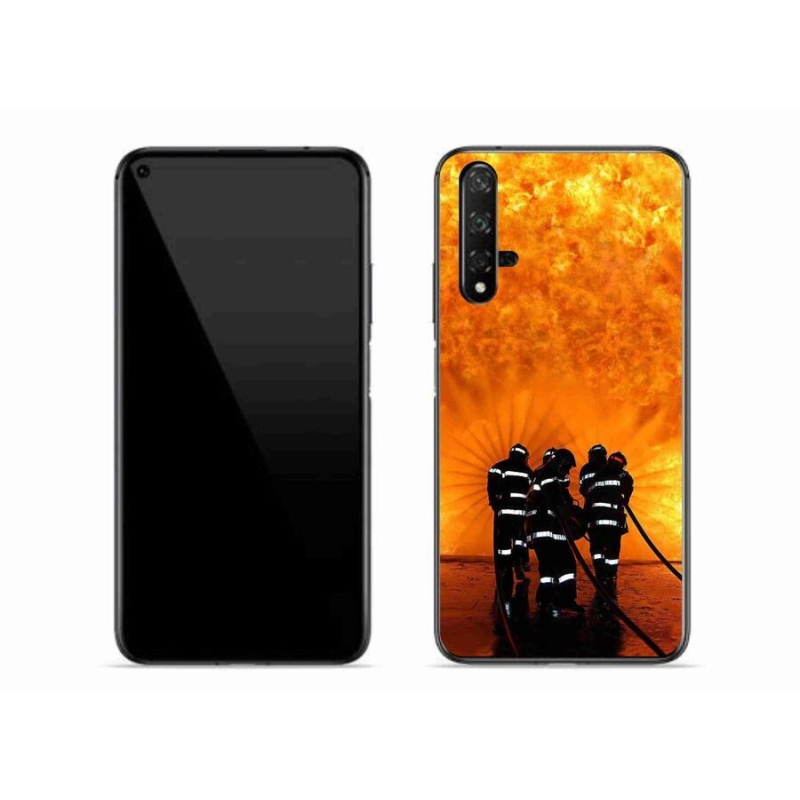 Gelový kryt mmCase na mobil Huawei Nova 5T - požár