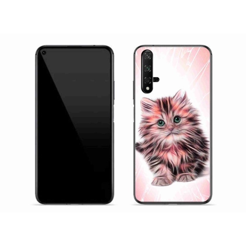 Gelový kryt mmCase na mobil Huawei Nova 5T - roztomilé kotě