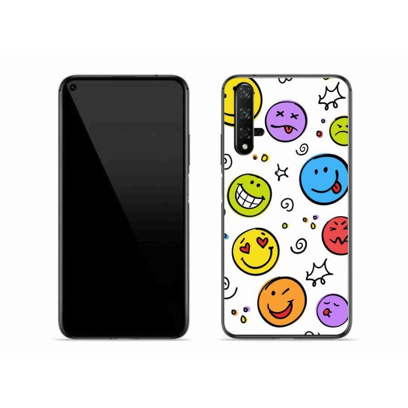 Gelový kryt mmCase na mobil Huawei Nova 5T - smajlíci