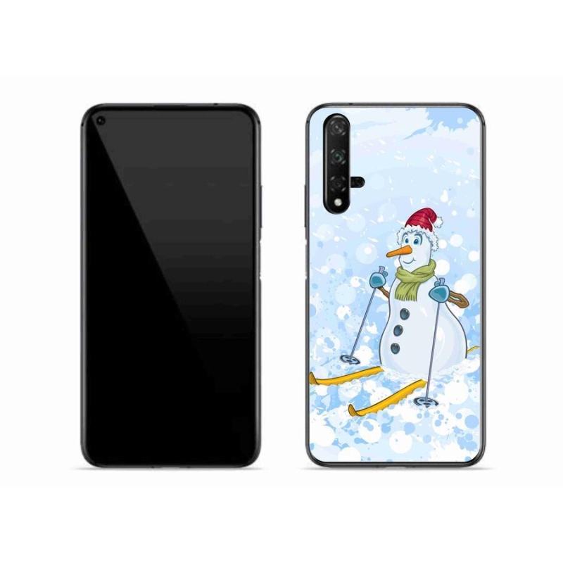 Gelový kryt mmCase na mobil Huawei Nova 5T - sněhulák