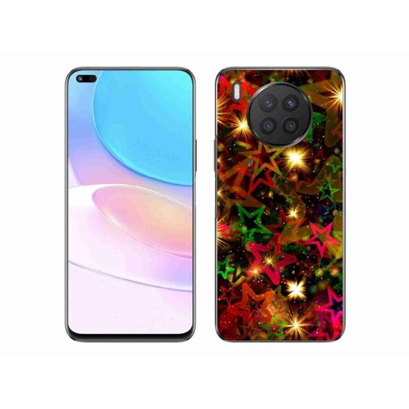 Gelový kryt mmCase na mobil Huawei Nova 8i - barevné hvězdičky
