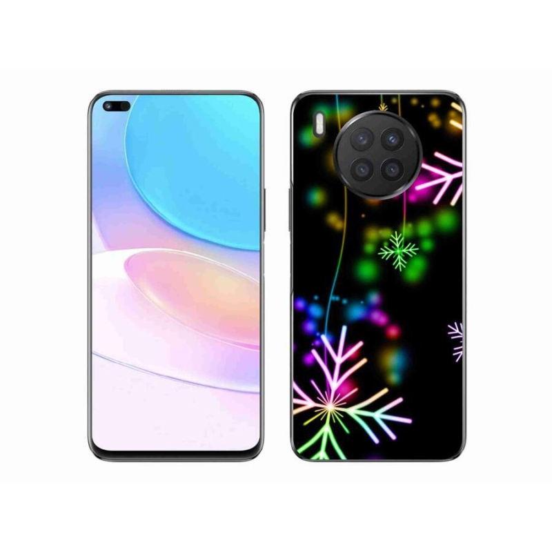 Gelový kryt mmCase na mobil Huawei Nova 8i - barevné vločky