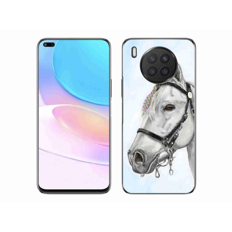 Gelový kryt mmCase na mobil Huawei Nova 8i - bílý kůň 1