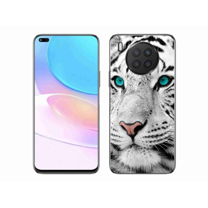 Gelový kryt mmCase na mobil Huawei Nova 8i - bílý tygr