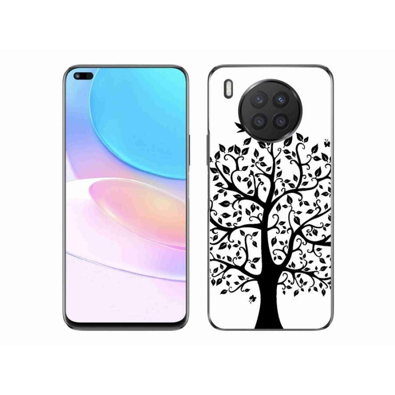Gelový kryt mmCase na mobil Huawei Nova 8i - černobílý strom