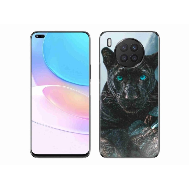 Gelový kryt mmCase na mobil Huawei Nova 8i - černý panter