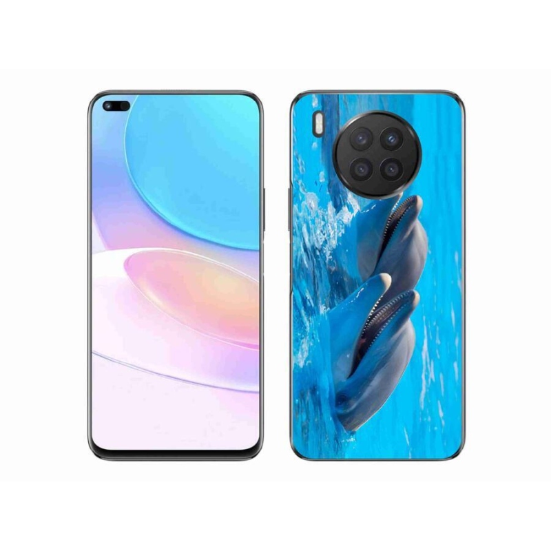 Gelový kryt mmCase na mobil Huawei Nova 8i - delfíni