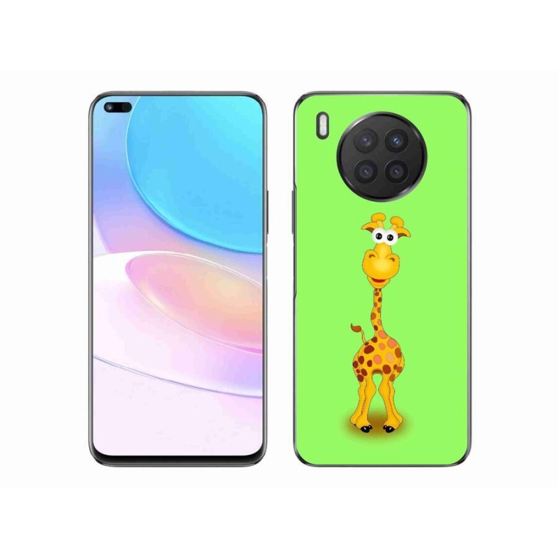 Gelový kryt mmCase na mobil Huawei Nova 8i - kreslená žirafa