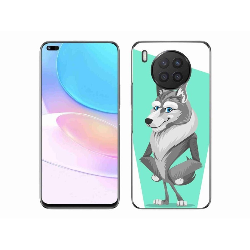 Gelový kryt mmCase na mobil Huawei Nova 8i - kreslený vlk