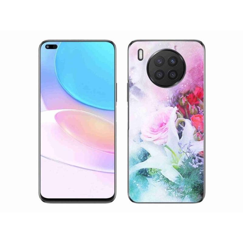 Gelový kryt mmCase na mobil Huawei Nova 8i - květiny 4