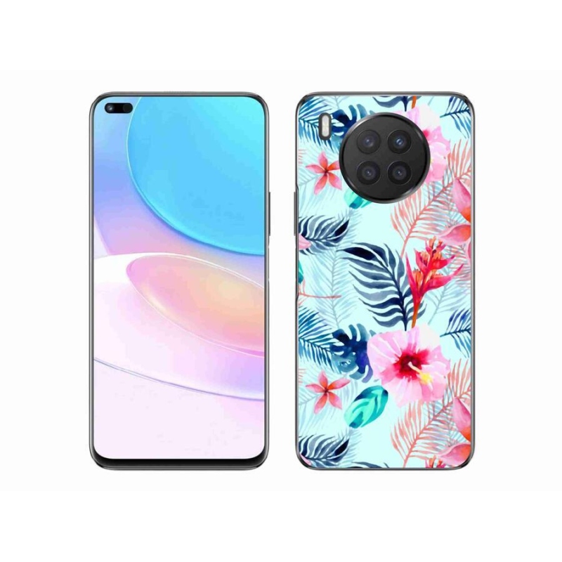Gelový kryt mmCase na mobil Huawei Nova 8i - květiny