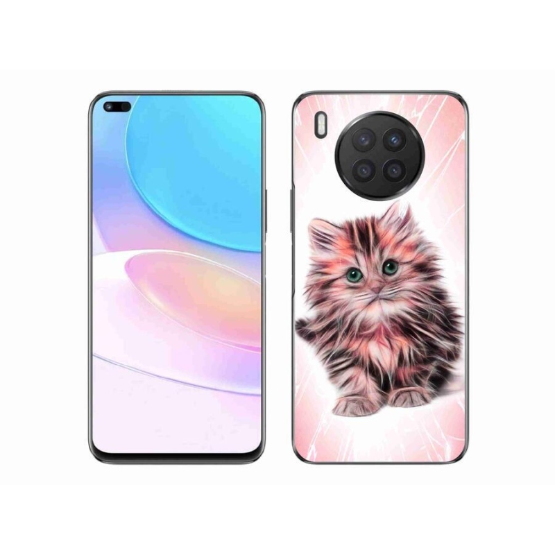 Gelový kryt mmCase na mobil Huawei Nova 8i - roztomilé kotě