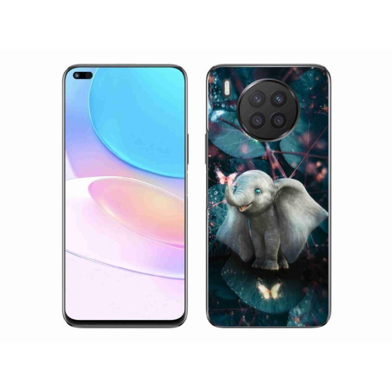 Gelový kryt mmCase na mobil Huawei Nova 8i - roztomilý slon