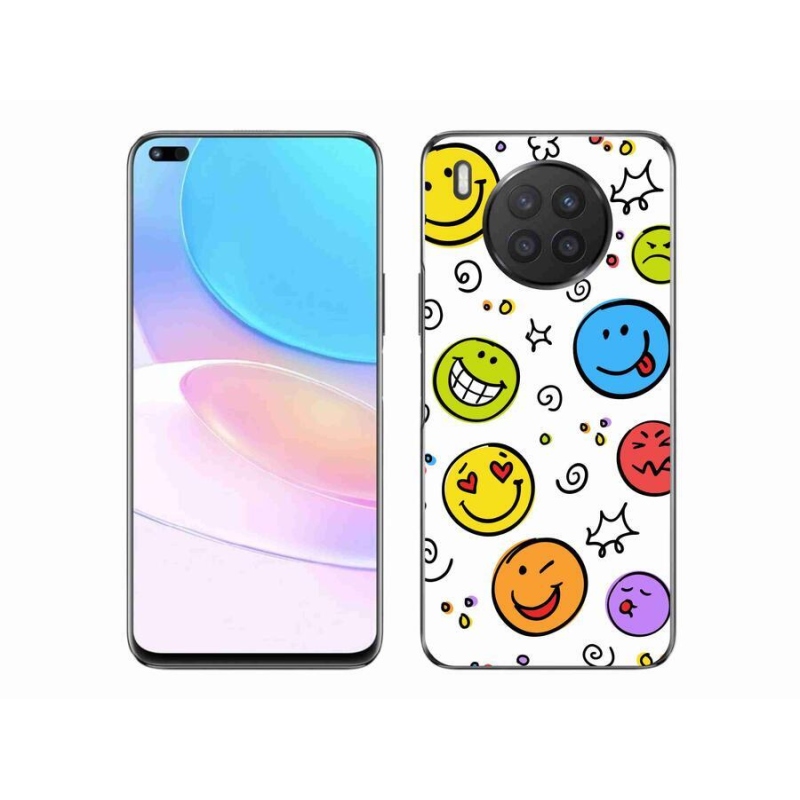 Gelový kryt mmCase na mobil Huawei Nova 8i - smajlíci