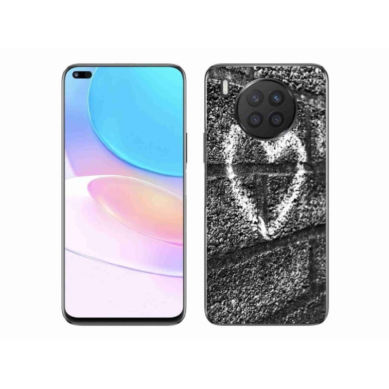 Gelový kryt mmCase na mobil Huawei Nova 8i - srdce na zdi