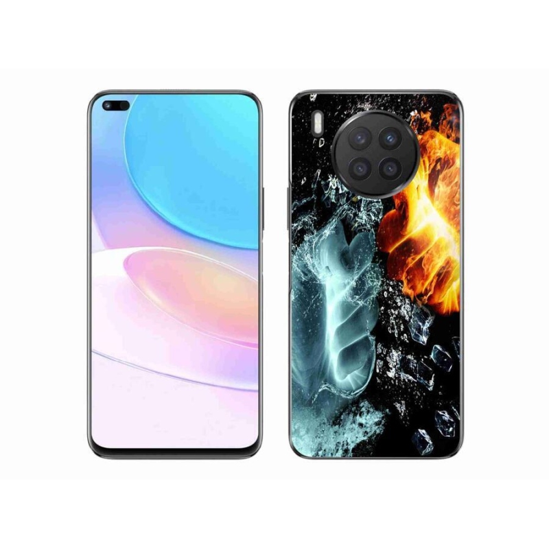Gelový kryt mmCase na mobil Huawei Nova 8i - voda a oheň