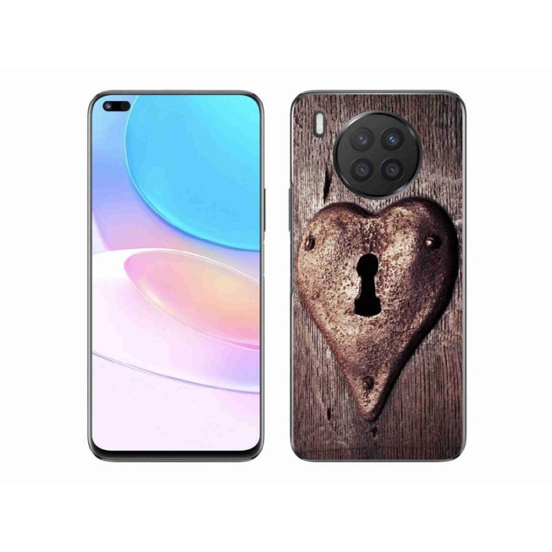 Gelový kryt mmCase na mobil Huawei Nova 8i - zámek ve tvaru srdce