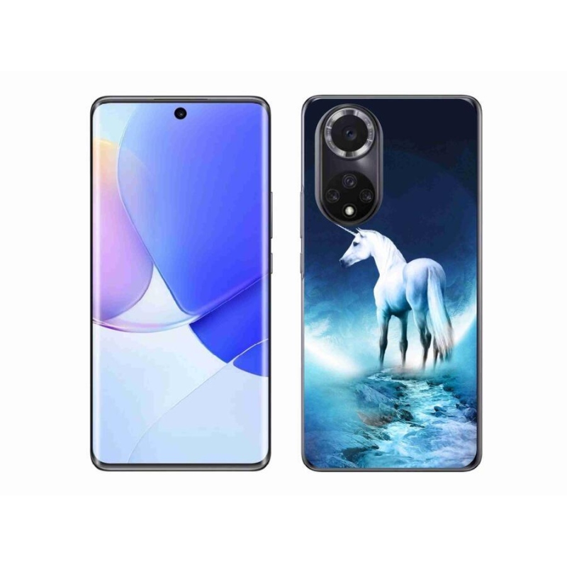 Gelový kryt mmCase na mobil Huawei Nova 9 - bílý jednorožec