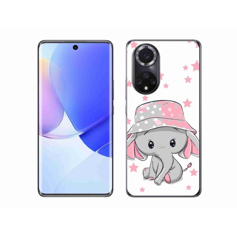 Gelový kryt mmCase na mobil Huawei Nova 9 - růžový slon