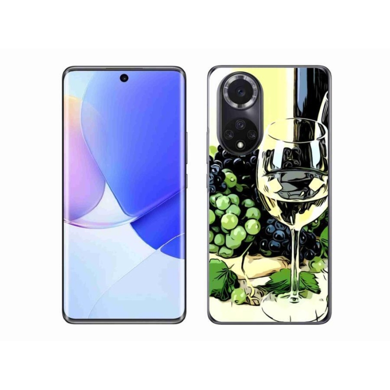 Gelový kryt mmCase na mobil Huawei Nova 9 - sklenka vína