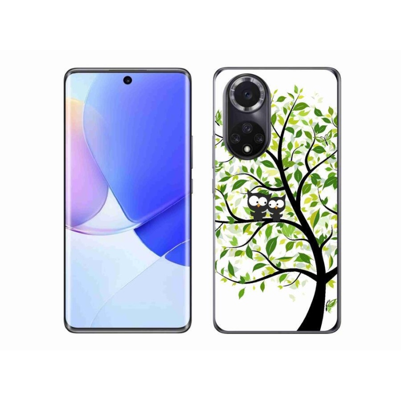 Gelový kryt mmCase na mobil Huawei Nova 9 - sovičky na stromě