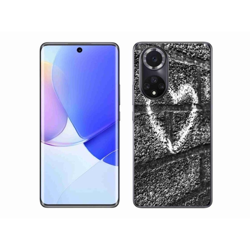 Gelový kryt mmCase na mobil Huawei Nova 9 - srdce na zdi