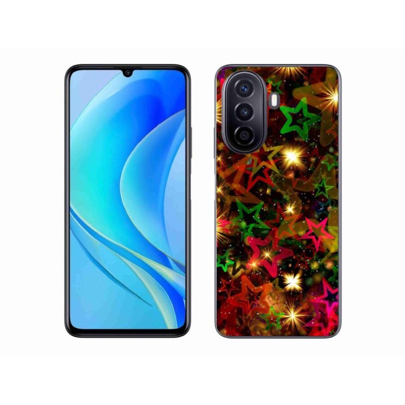 Gelový kryt mmCase na mobil Huawei Nova Y70 - barevné hvězdičky