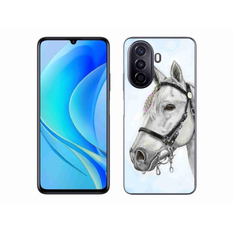 Gelový kryt mmCase na mobil Huawei Nova Y70 - bílý kůň 1