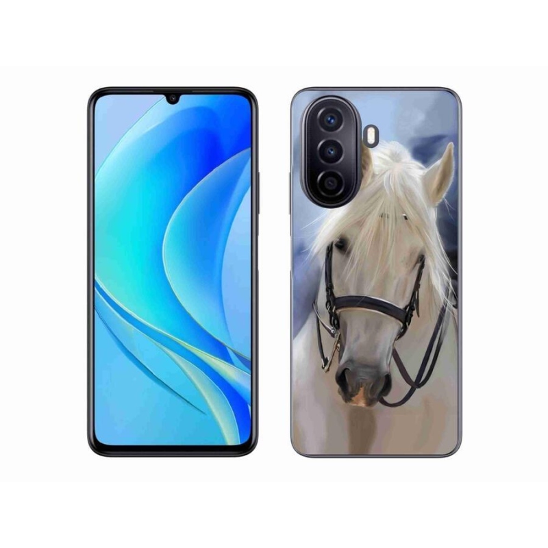 Gelový kryt mmCase na mobil Huawei Nova Y70 - bílý kůň