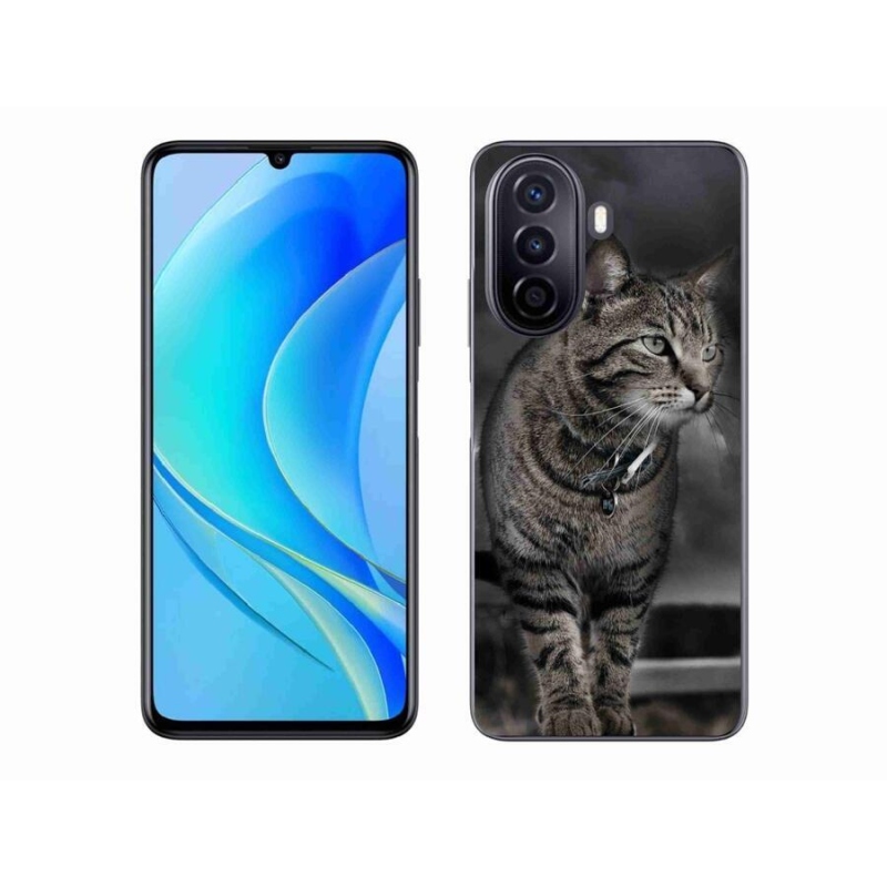 Gelový kryt mmCase na mobil Huawei Nova Y70 - kočka