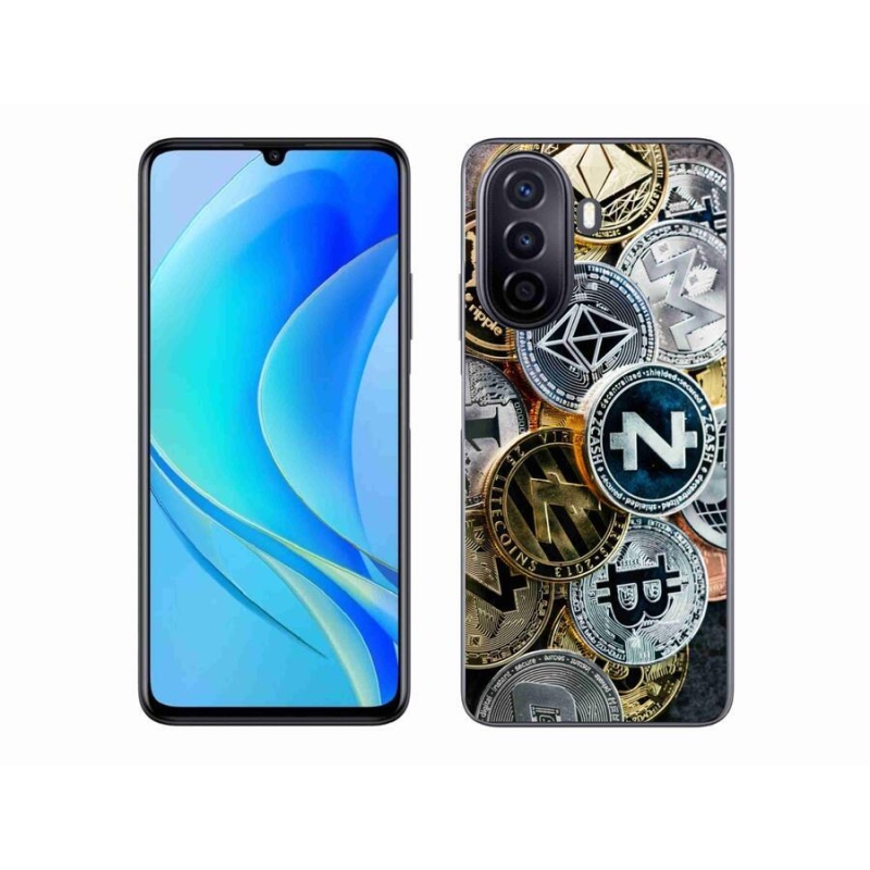 Gelový kryt mmCase na mobil Huawei Nova Y70 - kryptoměny