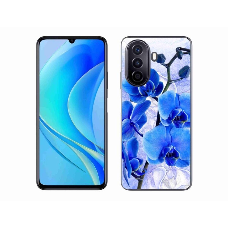 Gelový kryt mmCase na mobil Huawei Nova Y70 - modré květy