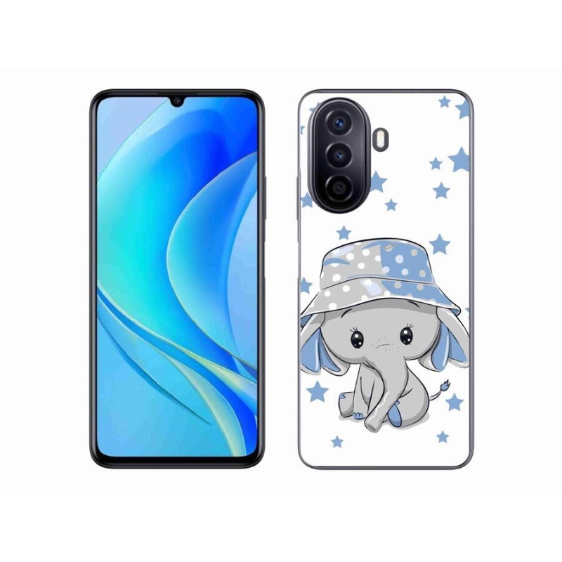 Gelový kryt mmCase na mobil Huawei Nova Y70 - modrý slon