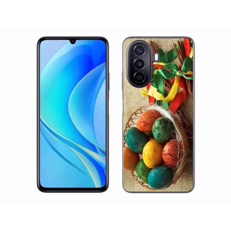 Gelový kryt mmCase na mobil Huawei Nova Y70 - pomlázky a vajíčka