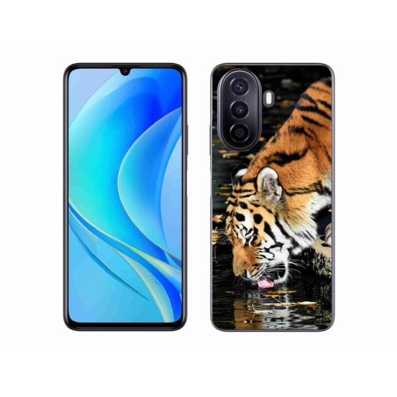 Gelový kryt mmCase na mobil Huawei Nova Y70 - žíznivý tygr