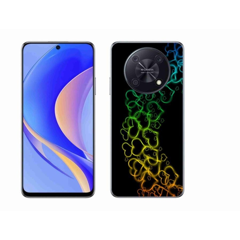 Gelový kryt mmCase na mobil Huawei Nova Y90 - barevná srdíčka