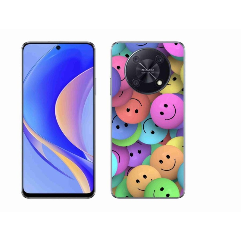 Gelový kryt mmCase na mobil Huawei Nova Y90 - barevní smajlíci