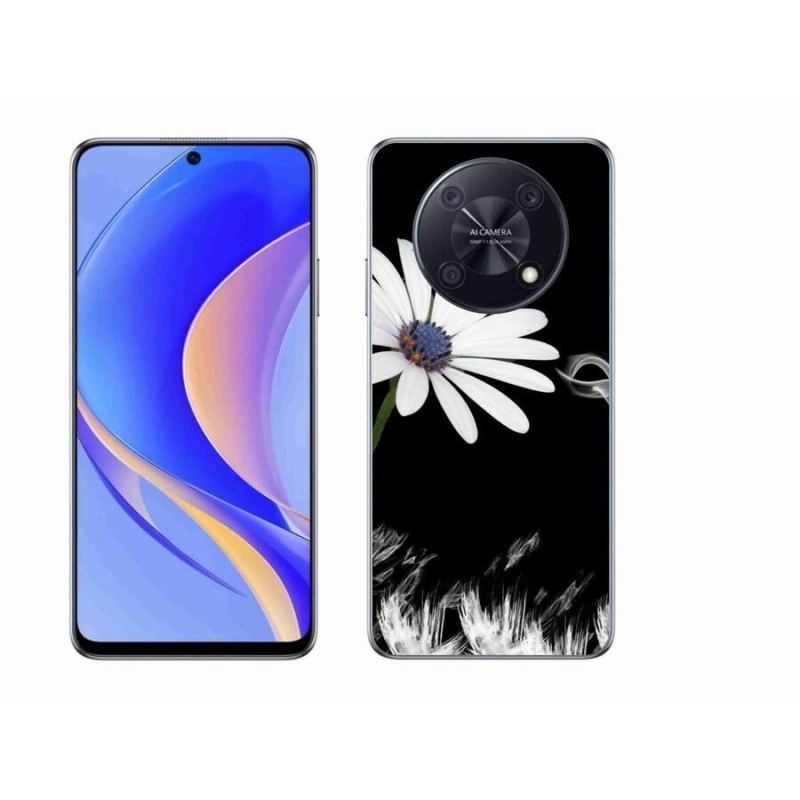 Gelový kryt mmCase na mobil Huawei Nova Y90 - bílá květina