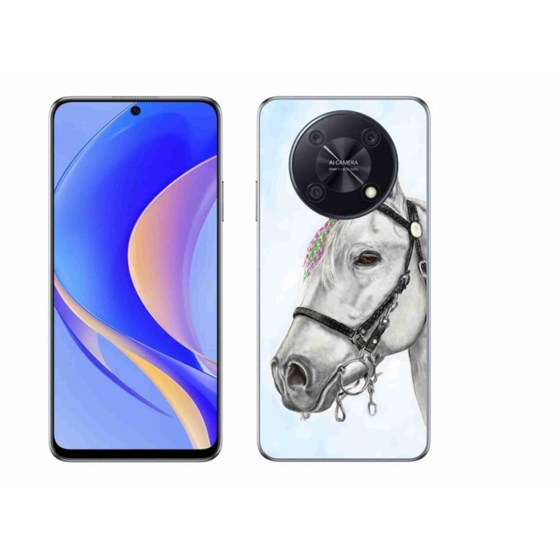 Gelový kryt mmCase na mobil Huawei Nova Y90 - bílý kůň 1