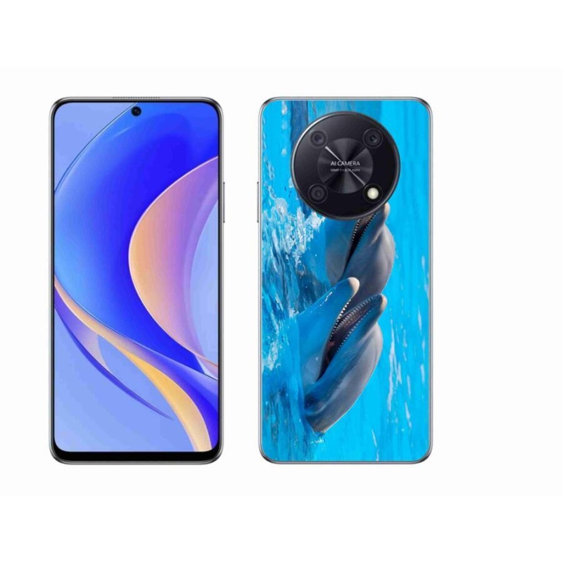 Gelový kryt mmCase na mobil Huawei Nova Y90 - delfíni