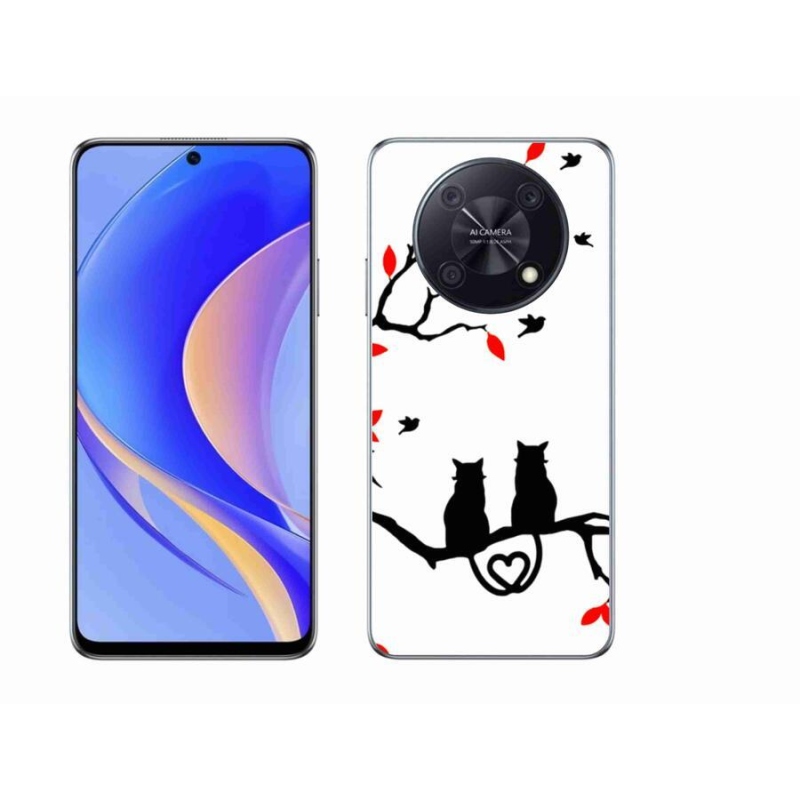 Gelový kryt mmCase na mobil Huawei Nova Y90 - kočičí láska