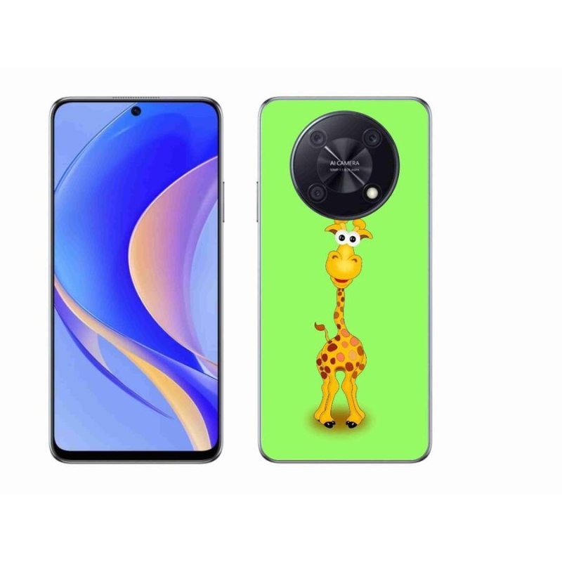 Gelový kryt mmCase na mobil Huawei Nova Y90 - kreslená žirafa