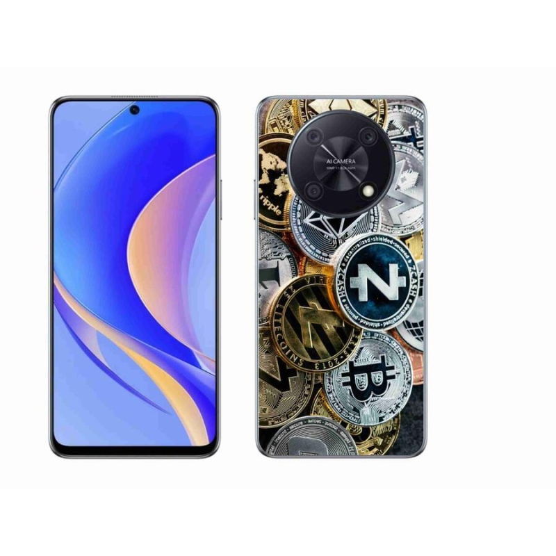Gelový kryt mmCase na mobil Huawei Nova Y90 - kryptoměny