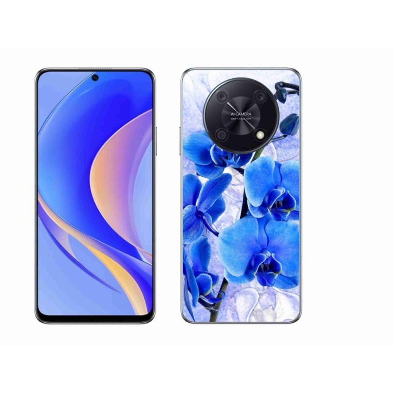 Gelový kryt mmCase na mobil Huawei Nova Y90 - modré květy