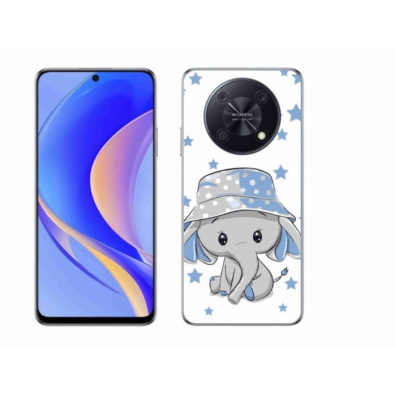 Gelový kryt mmCase na mobil Huawei Nova Y90 - modrý slon